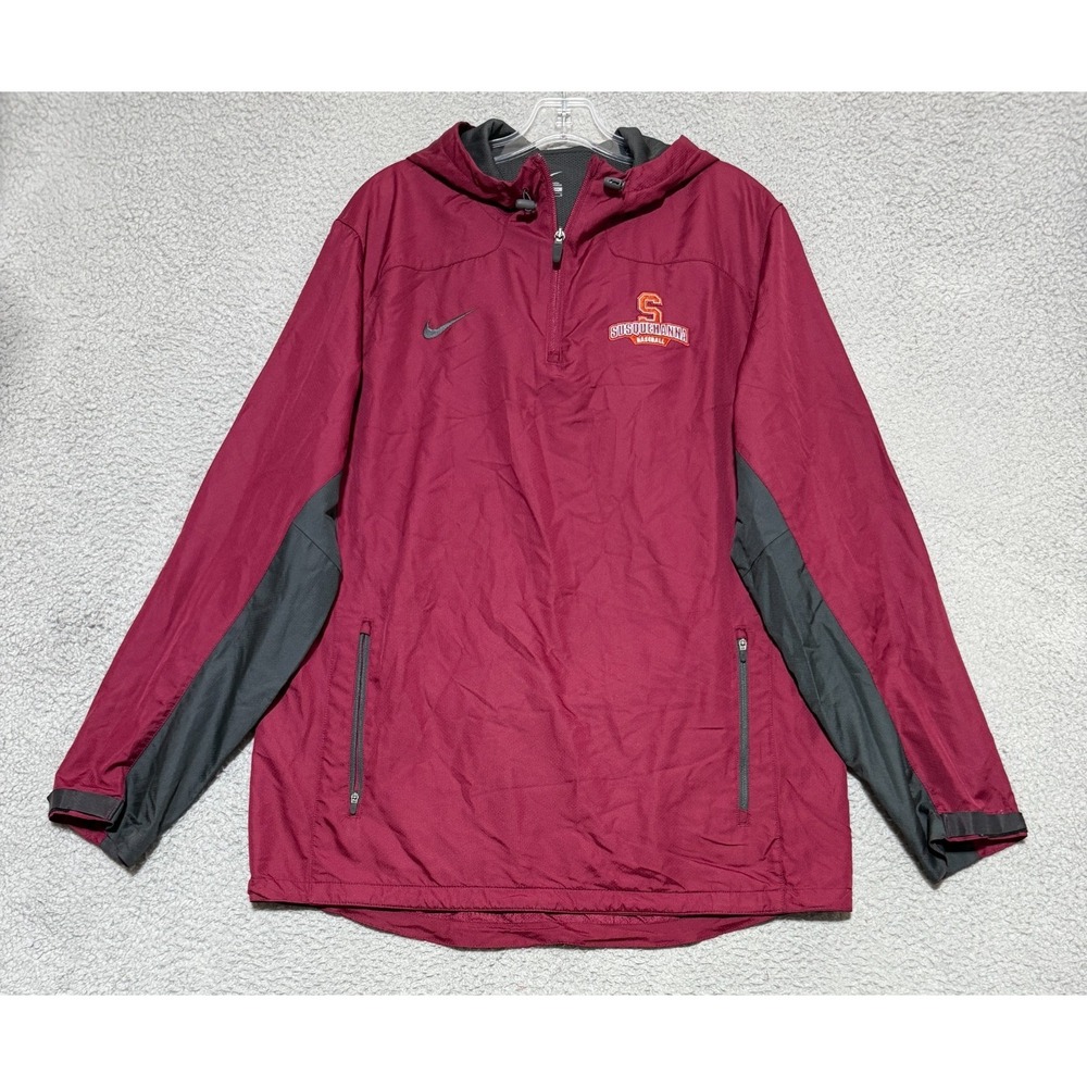 Nike Susquehanna University Baseball 1/4 Zip Vented jacket Mens Large 707185-693